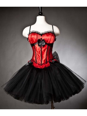  Corset Dress on New Red And Black Gothic Corset Dress