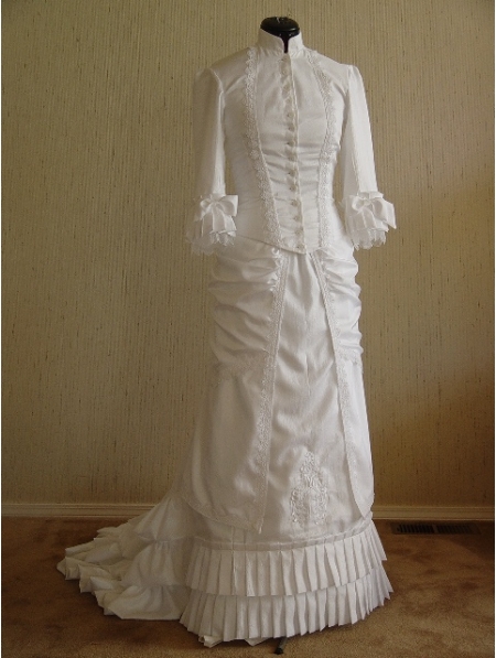 White Cotton Victorian Style Dress