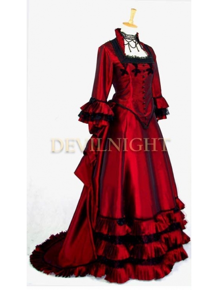 Red Victorian Fantasy Gown