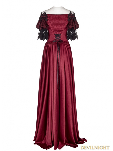 vintage red ball gown