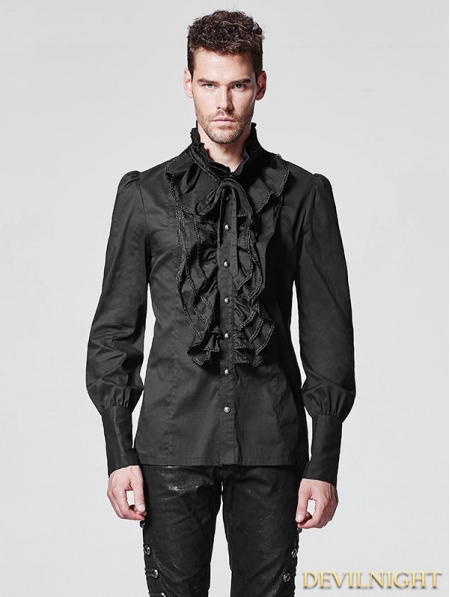 Black Gorgeous Vintage Style Gothic Suit For Men Black Gorgeous Vintage Style Gothic Suit For Men