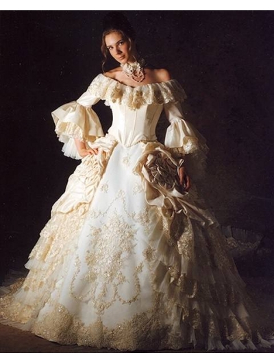 victorian era wedding dress