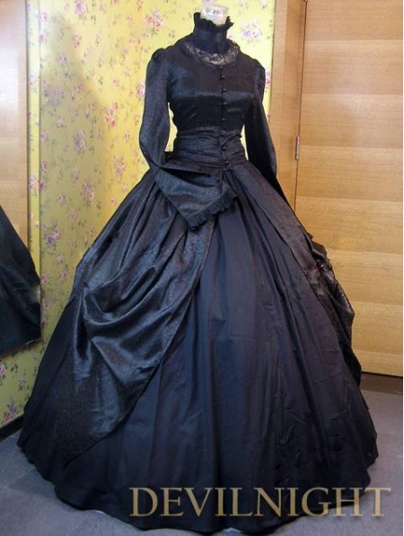 victorian ball gowns black