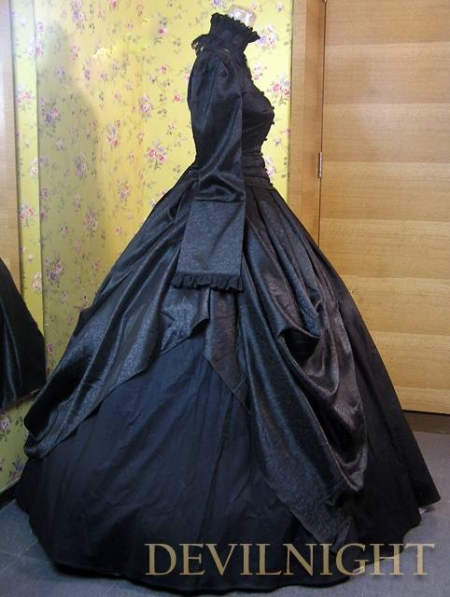 victorian ball gowns black