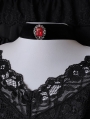 Black and Red Crystal Gothic Victorian Retro Velvet Choker