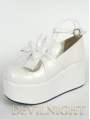 White/Pink/Black/Red Sweet Bow Lolita Platform Shoes