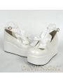 White/Pink/Black/Red Sweet Bow Lolita Platform Shoes