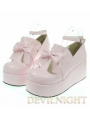 White/Pink/Black/Red Sweet Bow Lolita Platform Shoes