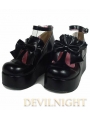 White/Pink/Black/Red Sweet Bow Lolita Platform Shoes