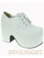 White Classic Simple Lolita Shoes with High Platform