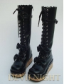 Little Princess Style Black/Pink Chalaza Sweet Lolita Platform Boots 