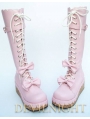 Little Princess Style Black/Pink Chalaza Sweet Lolita Platform Boots 