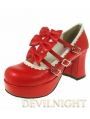 Red/Pink Princess Style High-Heel Sweet Lolita Shoes