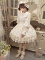 Ivory Retro Embroidery Doll Long/Short Sleeve Sweet Lolita OP Dress