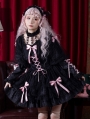 Love Overture Black/Pink Long Sleeve Sweet Coll Dark Gothic Lolita OP Dress