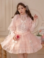 Love Overture Black/Pink Long Sleeve Sweet Coll Dark Gothic Lolita OP Dress