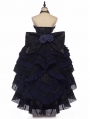 Ismailia Black and Blue Wedding Tea Party Tiered Gothic Lolita JSK Dress Set