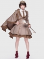 Sheffield Brown British College Style Classic Lolita JSK Dress Full Set