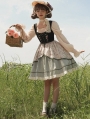 Heidi's Dream Floral Print Embroidery Ruffle Classic Lolita JSK Dress