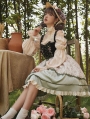 Heidi's Dream Floral Print Embroidery Ruffle Classic Lolita JSK Dress