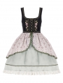 Heidi's Dream Floral Print Embroidery Ruffle Classic Lolita JSK Dress