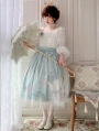 Swan Lake White/Ivory Retro Lace Long Lantern Sleeve Classic Lolita Blouse