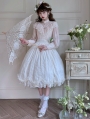 Ivory/Green/Red/Pink Tulu Elegant Retro Tiered Classic Lolita Skirt