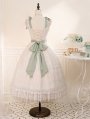 Ivory/Purple Blooming Flower Sleeveless Elegant A-line Classic Lolita JSK Dress