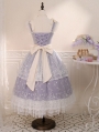 Ivory/Purple Blooming Flower Sleeveless Elegant A-line Classic Lolita JSK Dress