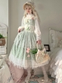 Green Blooming Flower Sleeveless Elegant A-line Classic Lolita JSK Dress