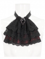 Black and Red Gothic Vintage Lace Party Bowtie for Men