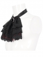 Black and Red Gothic Vintage Lace Party Bowtie for Men