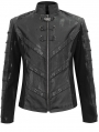 Black Gothic Punk Rock Daily Wear Short Jacket for Men