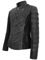 Black Gothic Punk Rock Daily Wear Short Jacket for Men