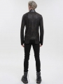 Black Gothic Punk Metal Daily Wear Long Sleeve T-Shirt for Men