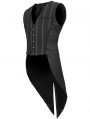 Black Stripe Gothic Vintage Party Tailed Waistcoat for Men