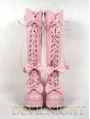 White/Black/Pink/Red Cute Bow Lac-up Sweet Lolita Platform Boots