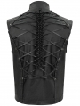 Black Gothic Punk Stylish Daily Wear Vest Top for Men