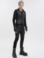 Black Gothic Punk Short Vest for Men