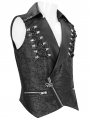 Black Gothic Punk Short Vest for Men