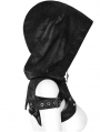 Black Gothic Punk Leather Hooded Shoulder Harness for Women
