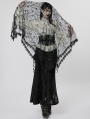 Black Gothic Three-Dimensional Butterfly Lace Mesh Wedding Veil