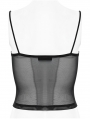 Black Gothic Sexy Perspective Lace Mesh Camisole for Women