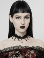 Black Gothic Retro Glamorous Lace Beaded Choker