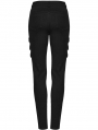 Black Gothic Punk Sexy Tight Long Denim Pants for Women