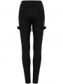 Black Gothic Punk Sexy Hollow Mesh Long Tight Pants for Women
