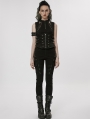 Black Gothic Punk Daily Wear Long Tight Jeans for Women