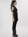 Black Gothic Punk Daily Wear Long Tight Jeans for Women