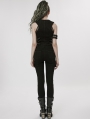 Black Gothic Punk Daily Wear Long Tight Jeans for Women