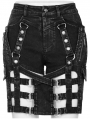 Gothic Post-Apocalyptic Two Wear Denim Pants Skirt for Women